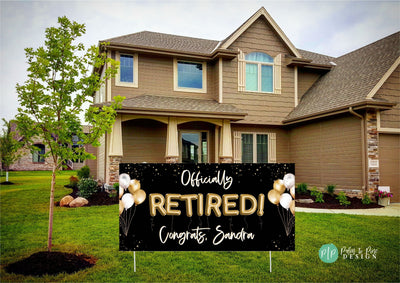 Retirement Balloon Banner, Custom Retirement Celebration Banner, Retirement Sign, Retirement Party Decorations, Retirement Party Backdrop