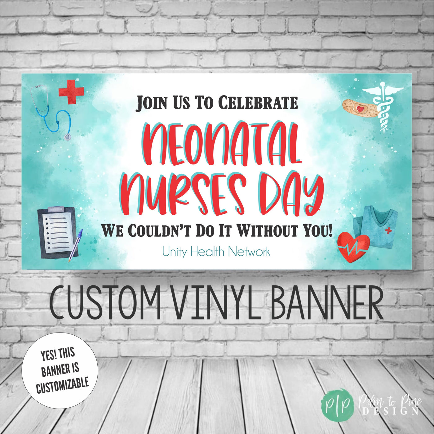 Neonatal Nurses Day appreciation banner in teal and red