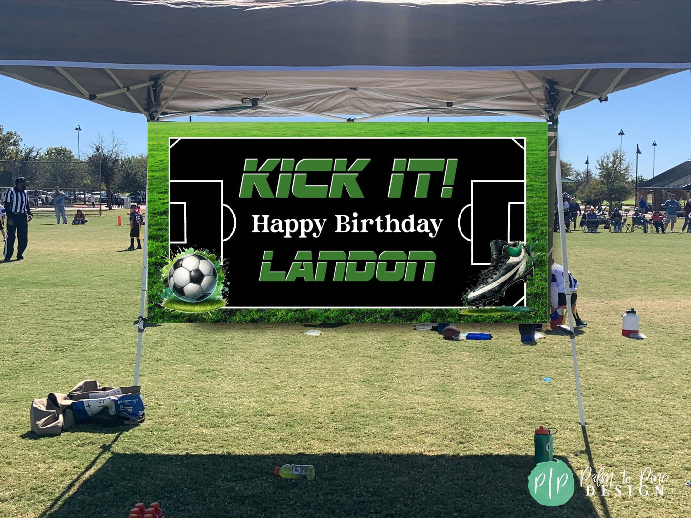 Soccer Custom Birthday Banner, Soccer Party, Soccer Birthday Decoration, Soccer Backdrop with Team Name, Personalized Soccer Birthday Banner