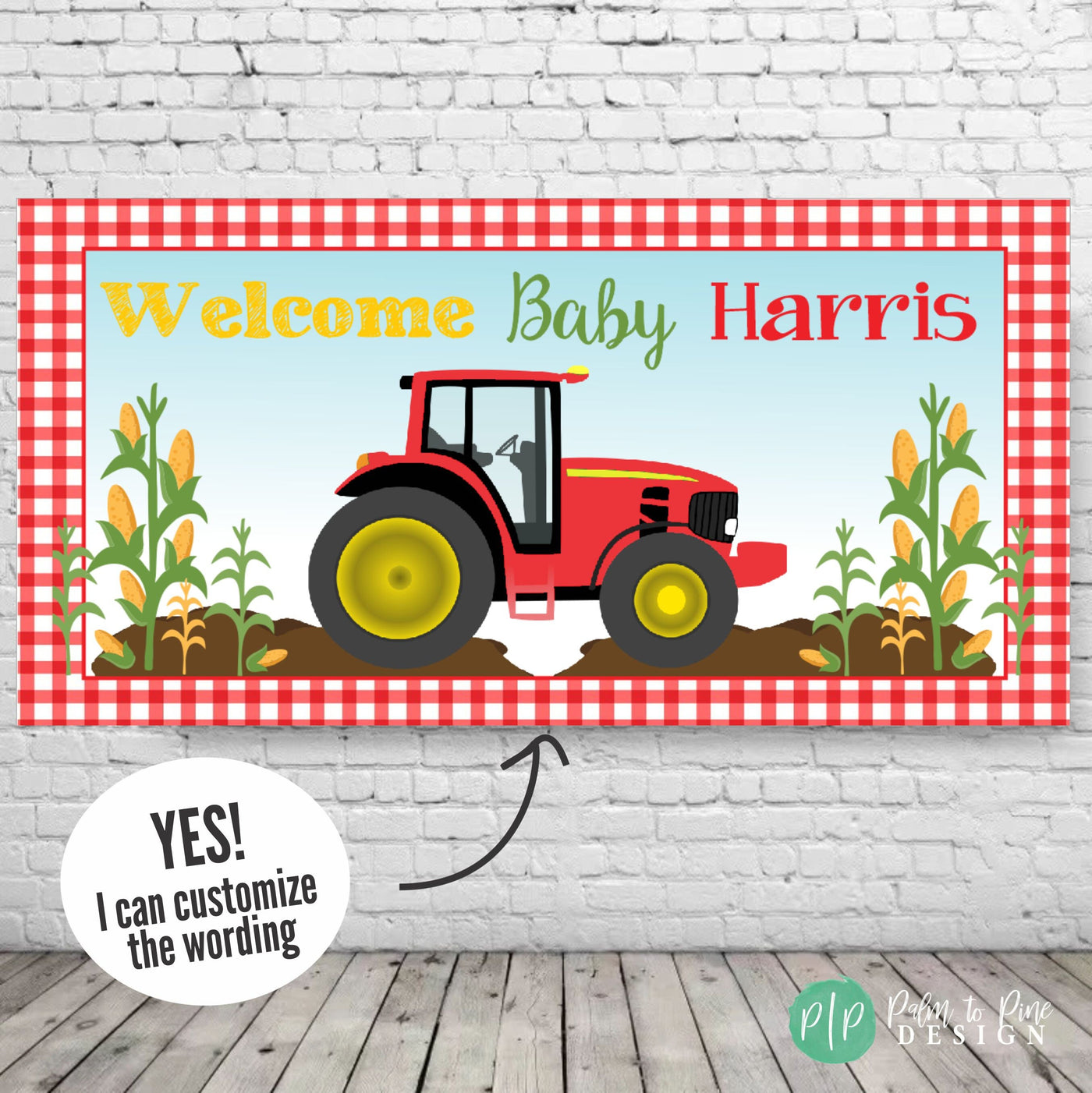 farm baby shower banner