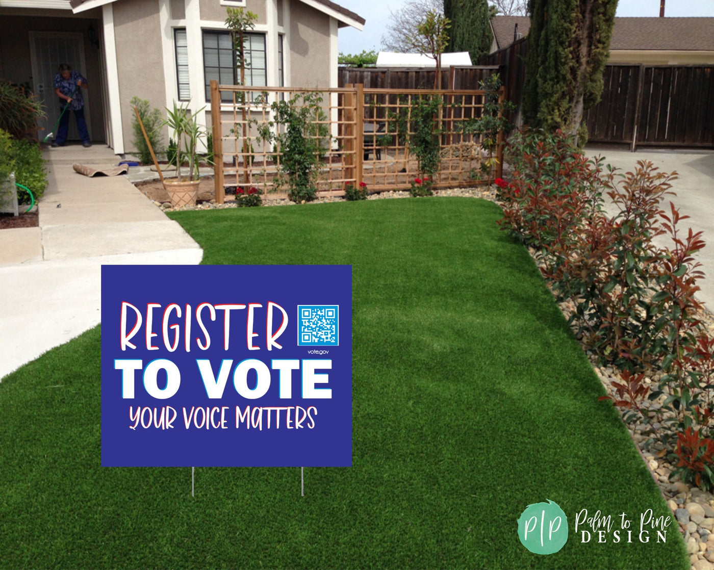 Vote yard sign, Political yard sign, Rally sign, Register to vote, Election Voting Sign, Patriotic voting sign, Election yard sign, 2024