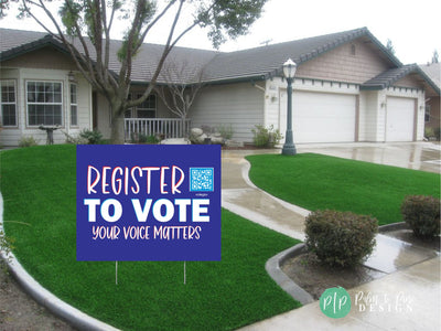 voting yard sign