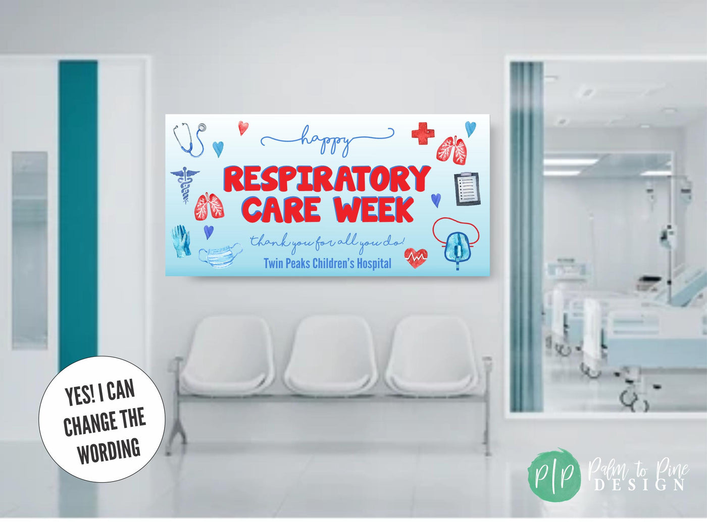 Respiratory Care Week Appreciation Banner, Respiratory Therapist Appreciation Decor, RC Week Thank You Sign, Medical Appreciation Decor