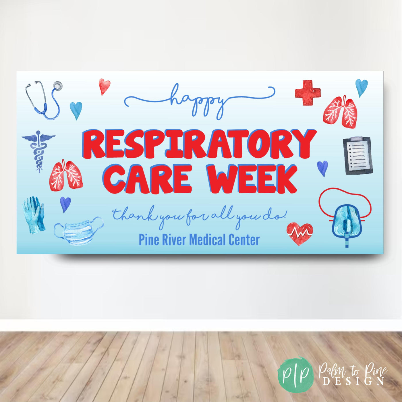 Respiratory Care Week Appreciation Banner, Respiratory Therapist Appreciation Decor, RC Week Thank You Sign, Medical Appreciation Decor