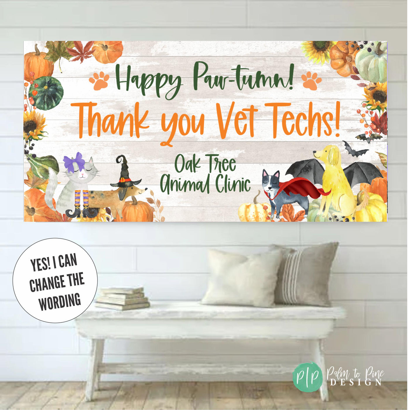 Veterinary Technician Appreciation Banner for Fall