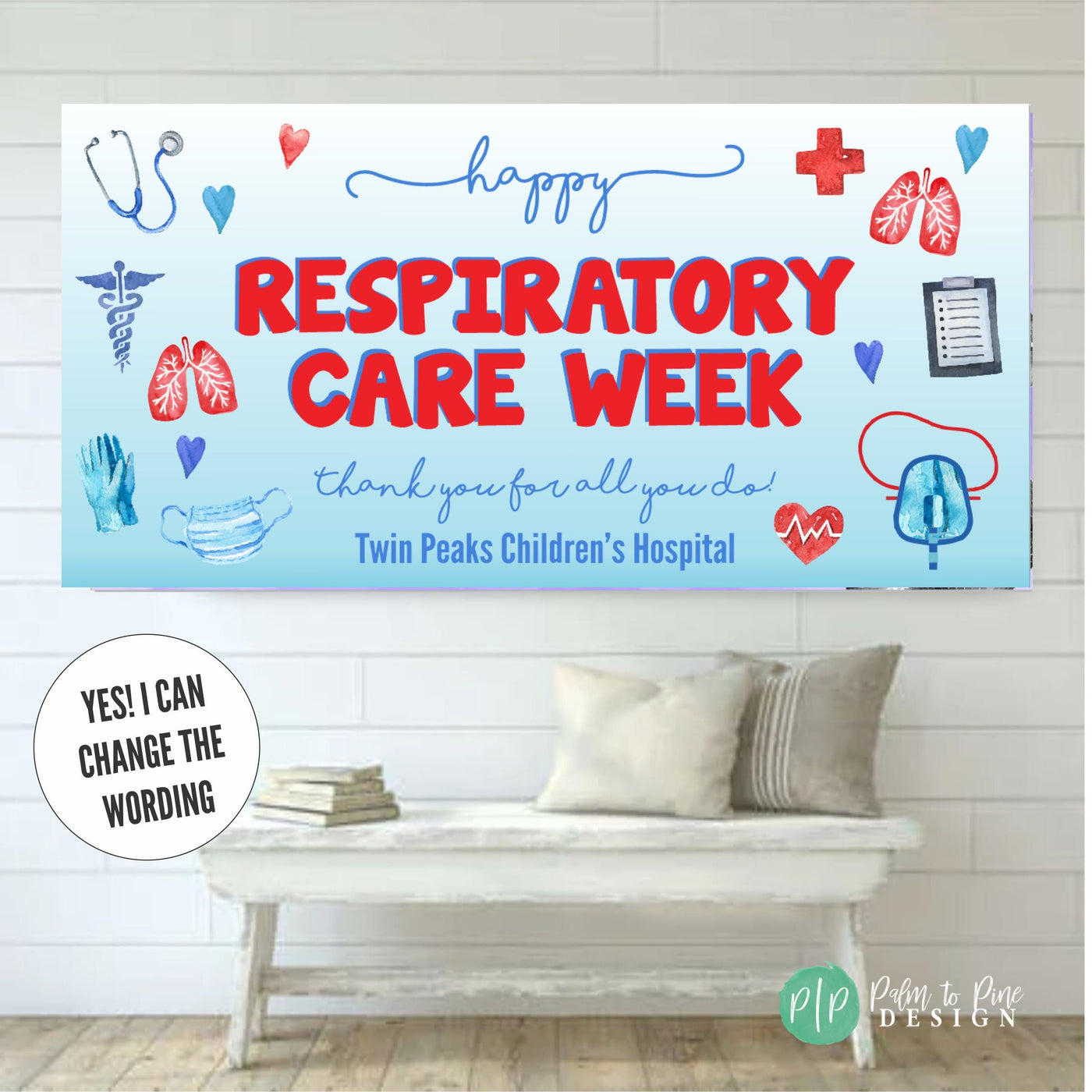 Respiratory Care Week Appreciation Banner, Respiratory Therapist Appreciation Decor, RC Week Thank You Sign, Medical Appreciation Decor