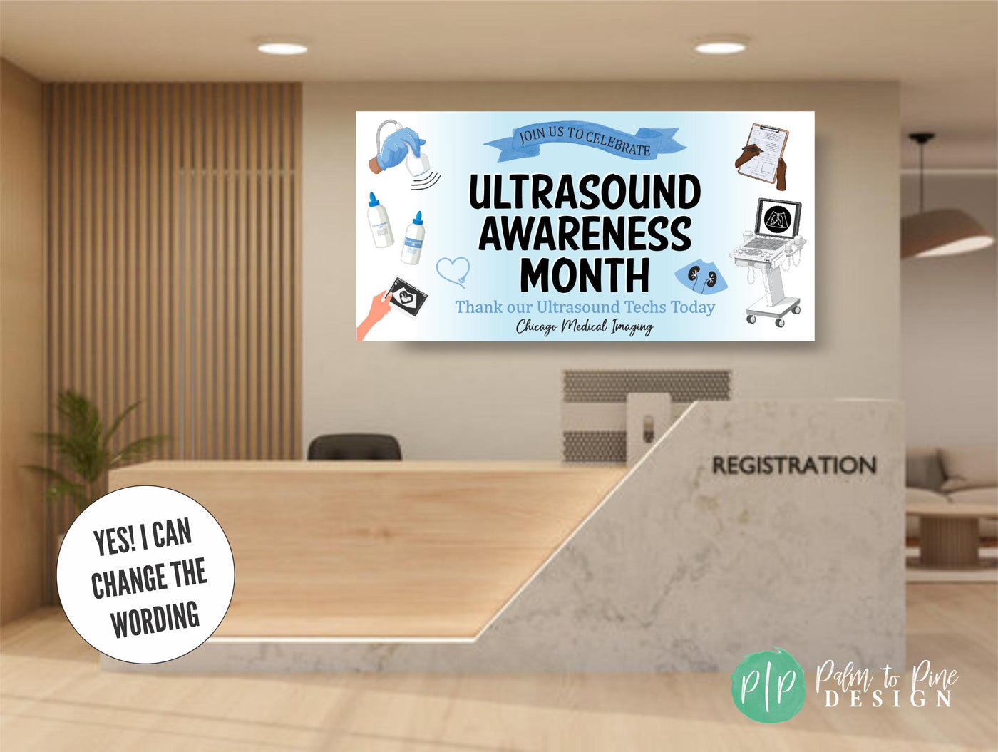 Ultrasound Awareness Month Banner, Sonography Squad Appreciation Decor, Ultrasound Tech and Sonographer Thank You Sign, Medical Appreciation