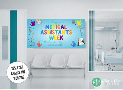 Pediatric Nurse Week Banner, Nurse Appreciation Week Decor, Custom Nurse Decor for Celebrations, Personalized Healthcare Nurse Week Sign