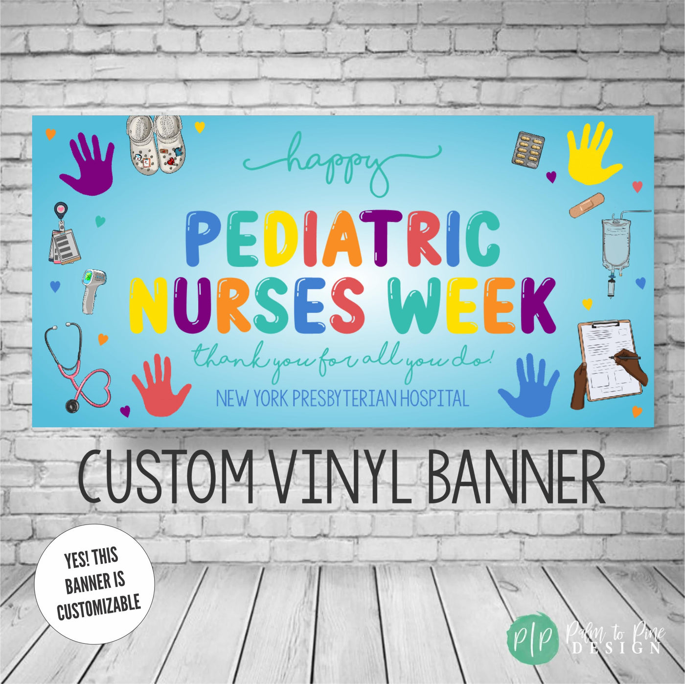 Pediatric Nurse Week Banner, Nurse Appreciation Week Decor, Custom Nurse Decor for Celebrations, Personalized Healthcare Nurse Week Sign