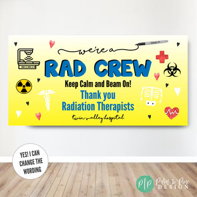 radiation therapy appreciation week banner with rad tech clipart