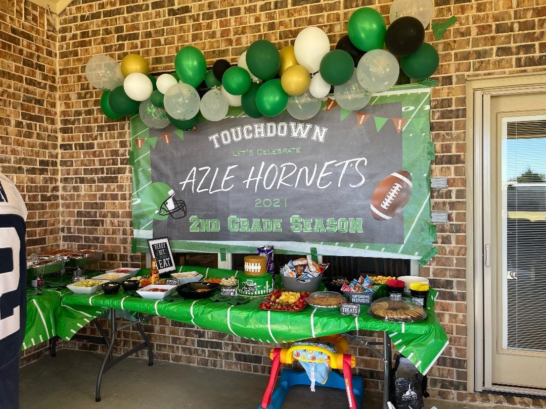 football themed party celebration