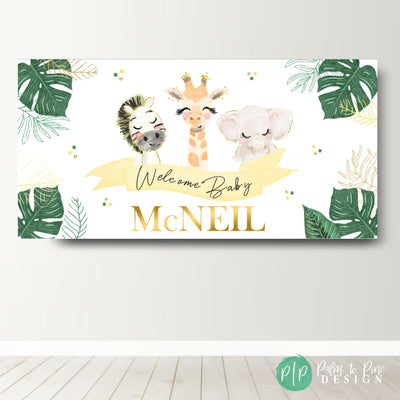 Jungle Birthday Banner