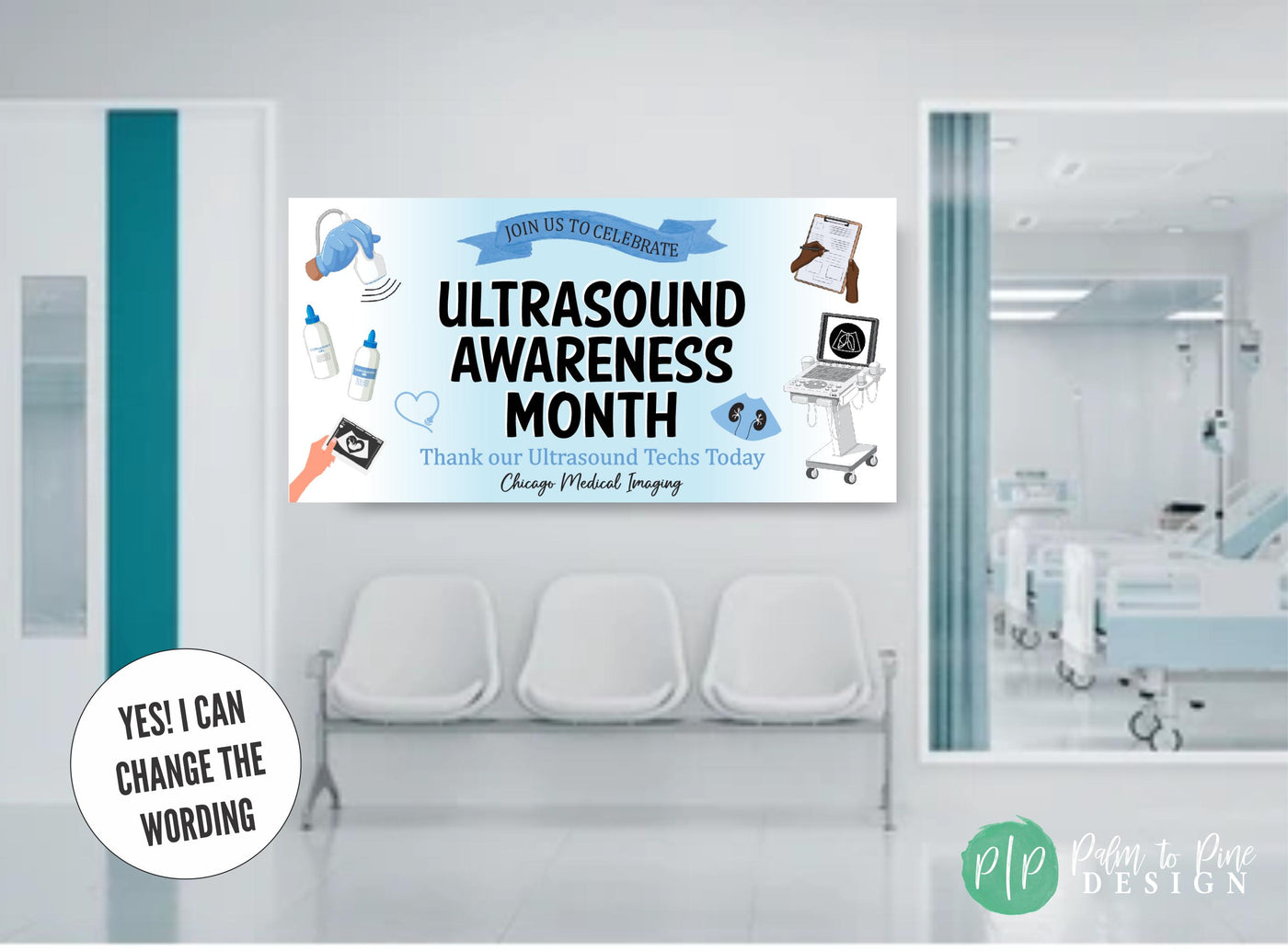 Ultrasound Awareness Month Banner, Sonography Squad Appreciation Decor, Ultrasound Tech and Sonographer Thank You Sign, Medical Appreciation