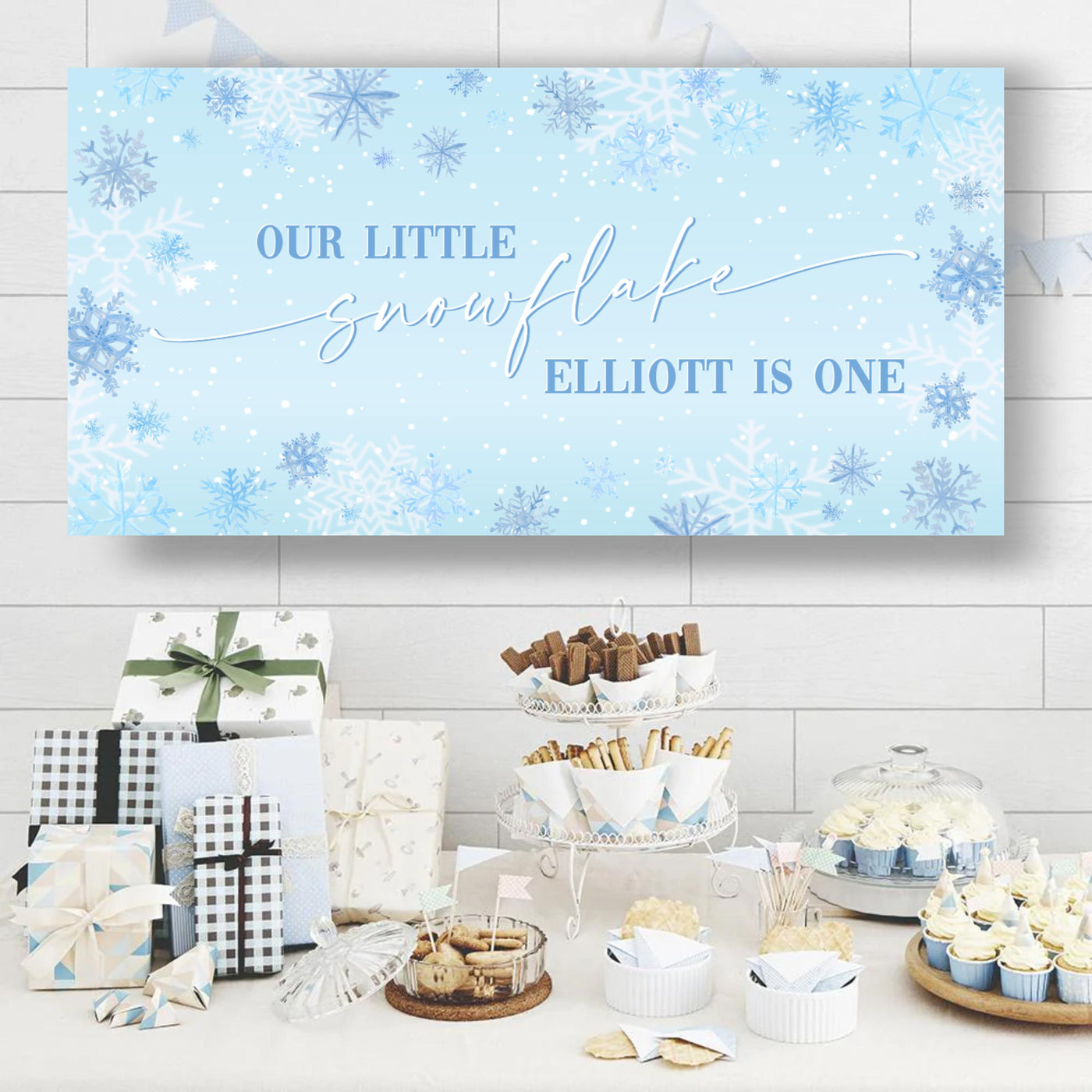 winter onederland birthday decorations for boys