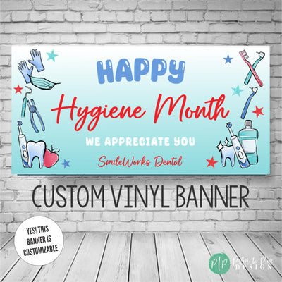National Dental Hygiene Month appreciation banner for oral health