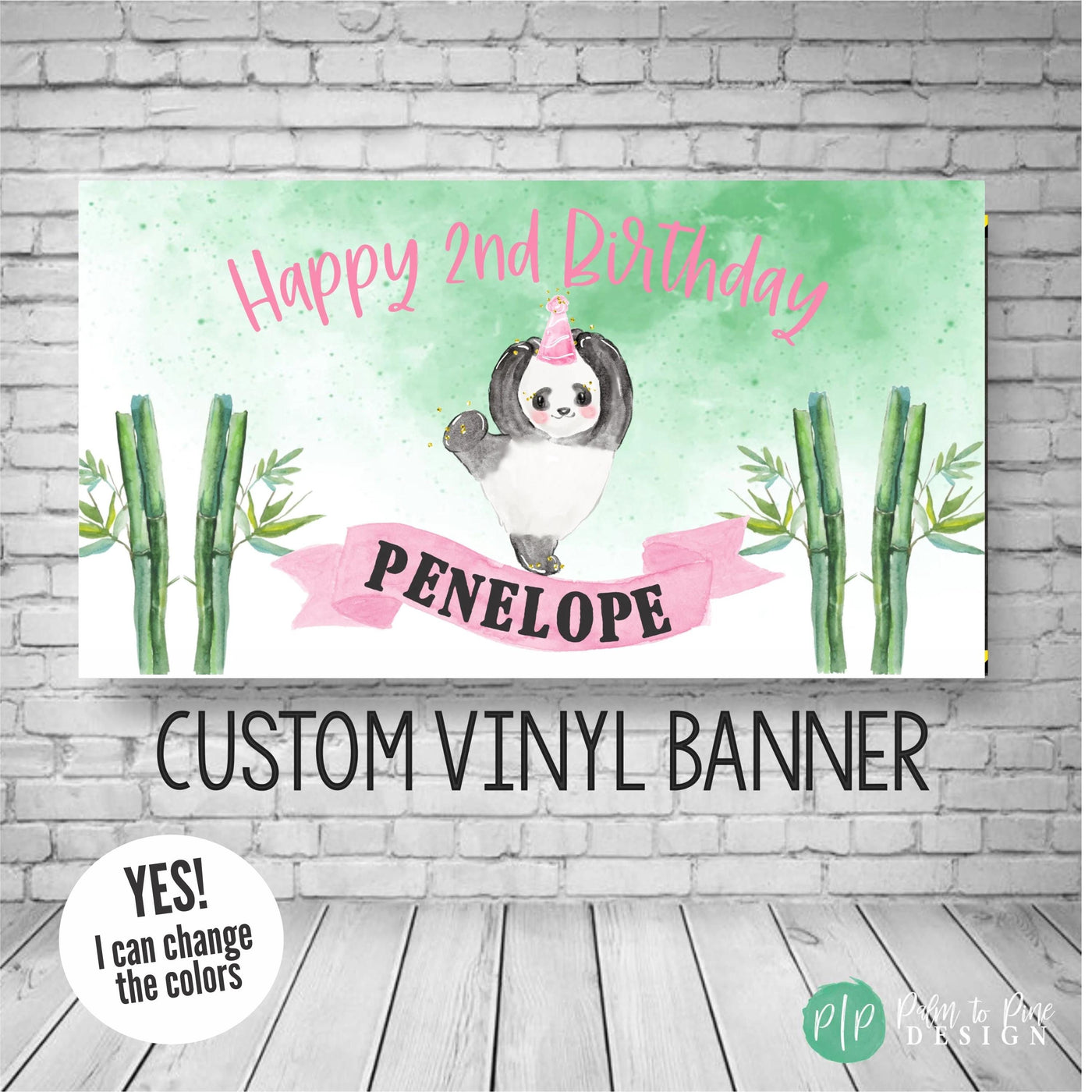 panda birthday banner for kids