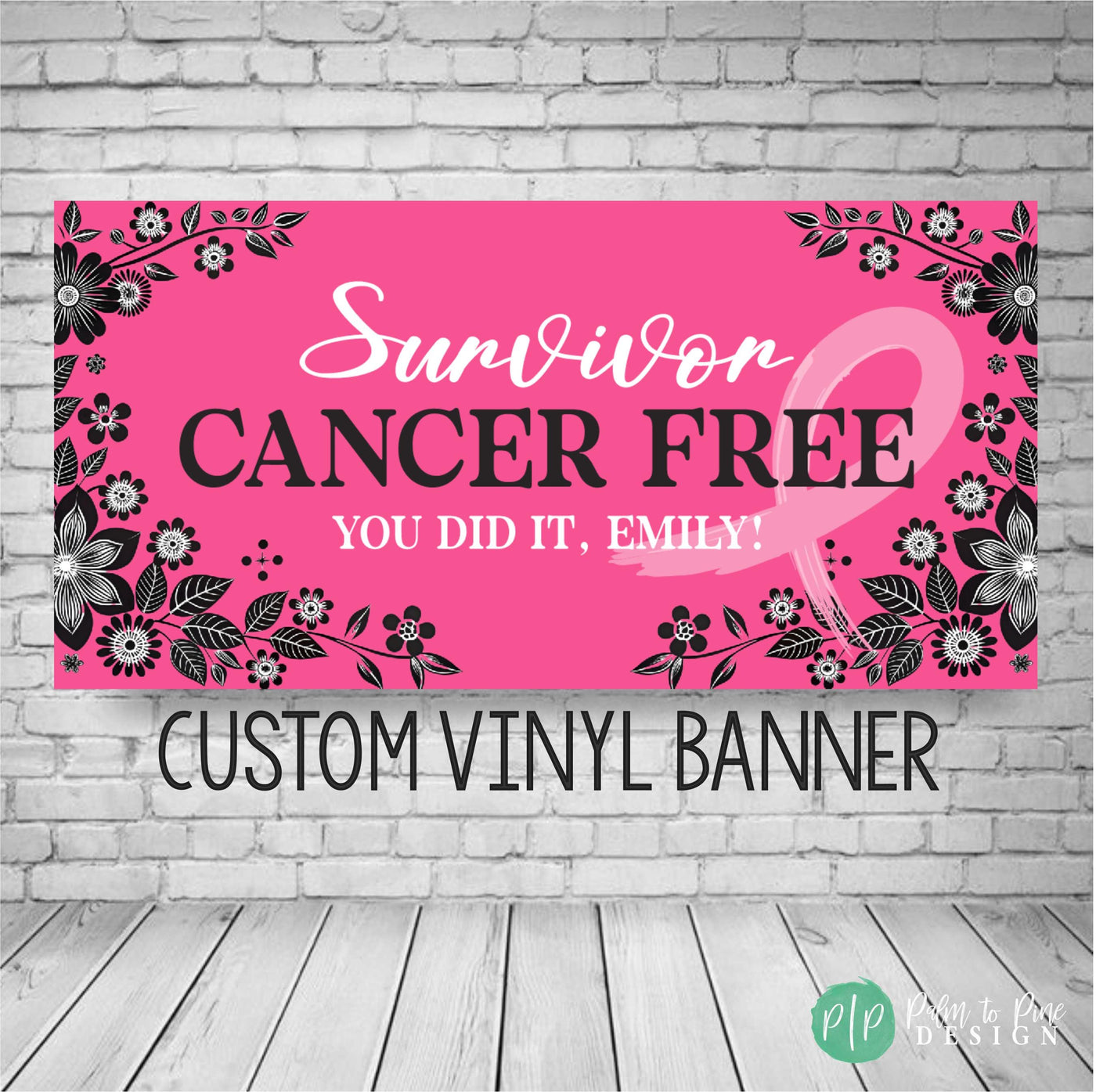 Breast Cancer Survivor Banner, I Beat Cancer Sign, Cancer Free Party Decor, Breast Cancer Walk Banner, Breast Cancer Awareness Sign, Pink