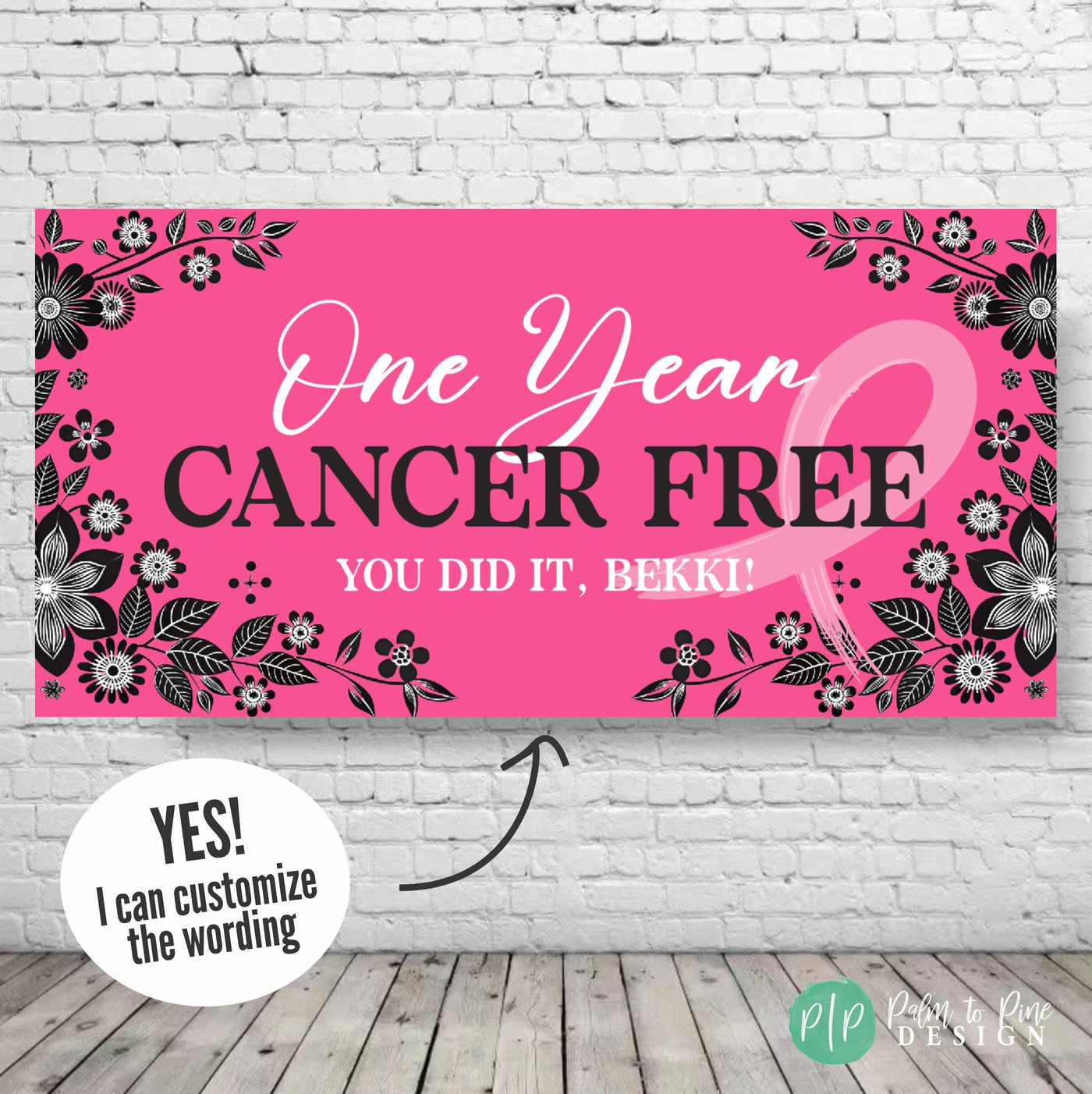 Breast Cancer Survivor Banner, I Beat Cancer Sign, Cancer Free Party Decor, Breast Cancer Walk Banner, Breast Cancer Awareness Sign, Pink