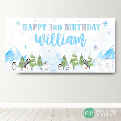 Winter Wonderland Birthday Banner