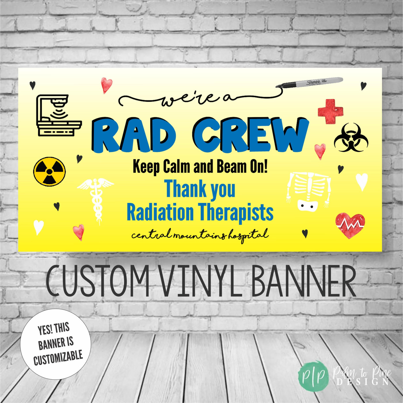 radiation therapy appreciation week banner with radiology clipart