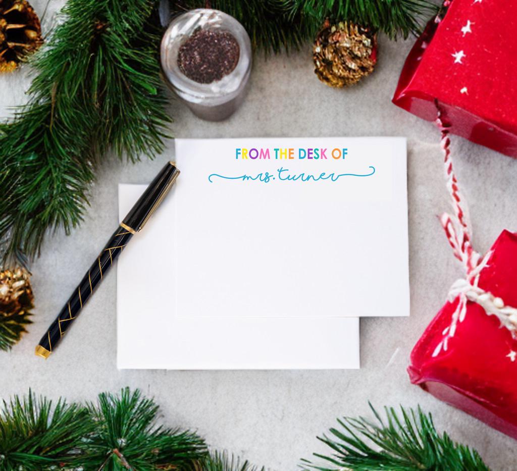 From the Desk of Teacher Stationery Cards