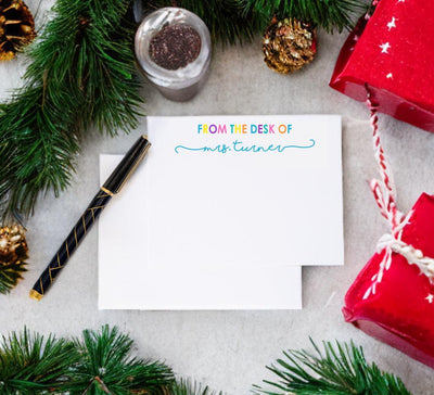 From the Desk of Teacher Stationery Cards