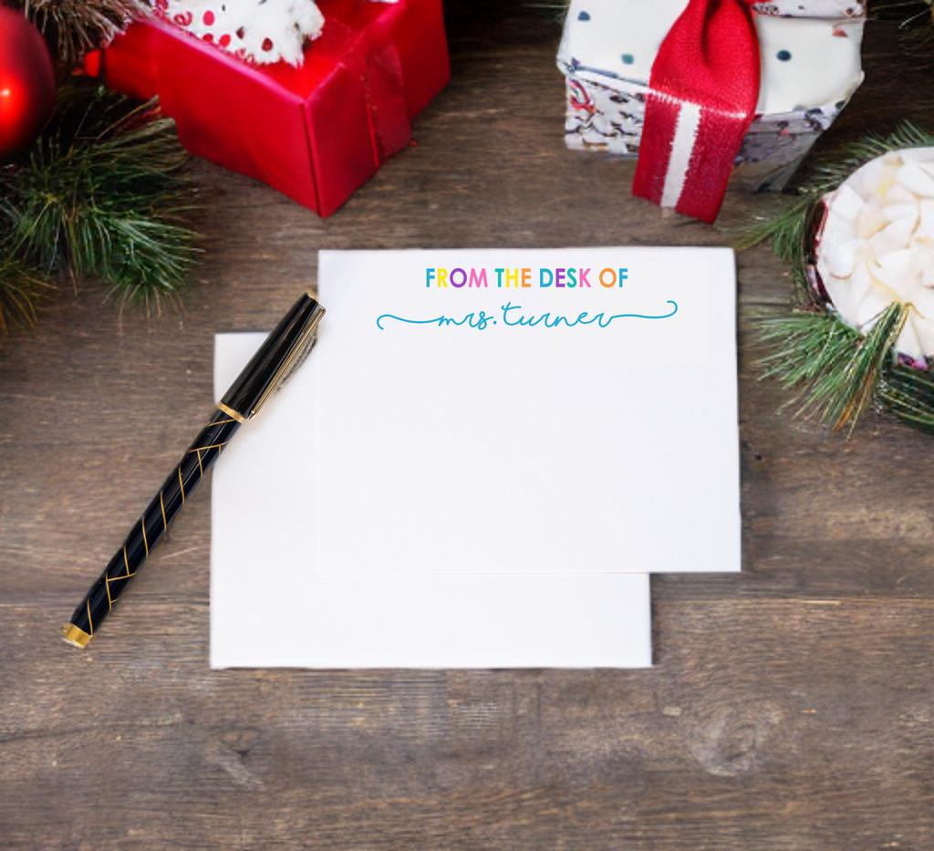 From the Desk of Teacher Stationery Cards