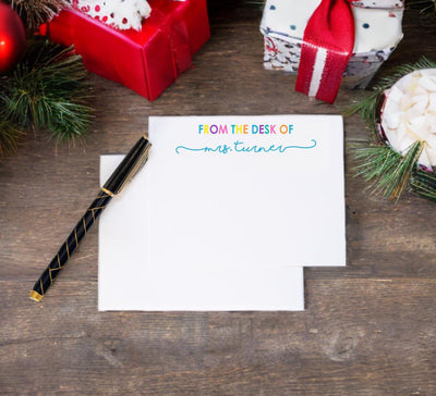 From the Desk of Teacher Stationery Cards