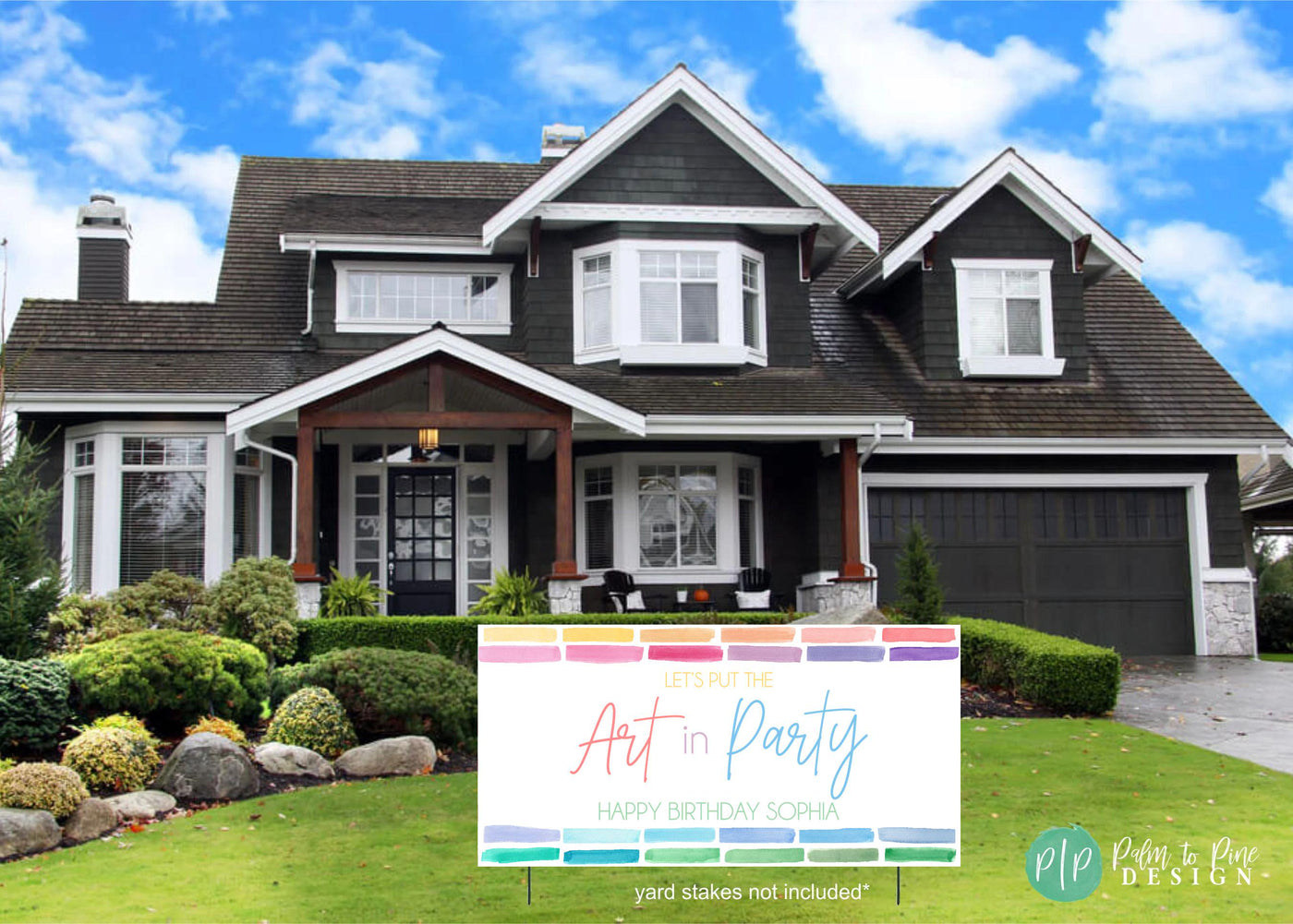 Let&#39;s put the art in party girls art birthday party sign