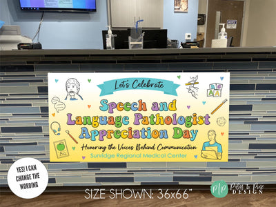 SLP Thank You Sign for SLP & Audiologist Appreciation Sign