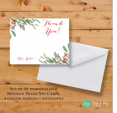 Christmas Thank You Card Stationery