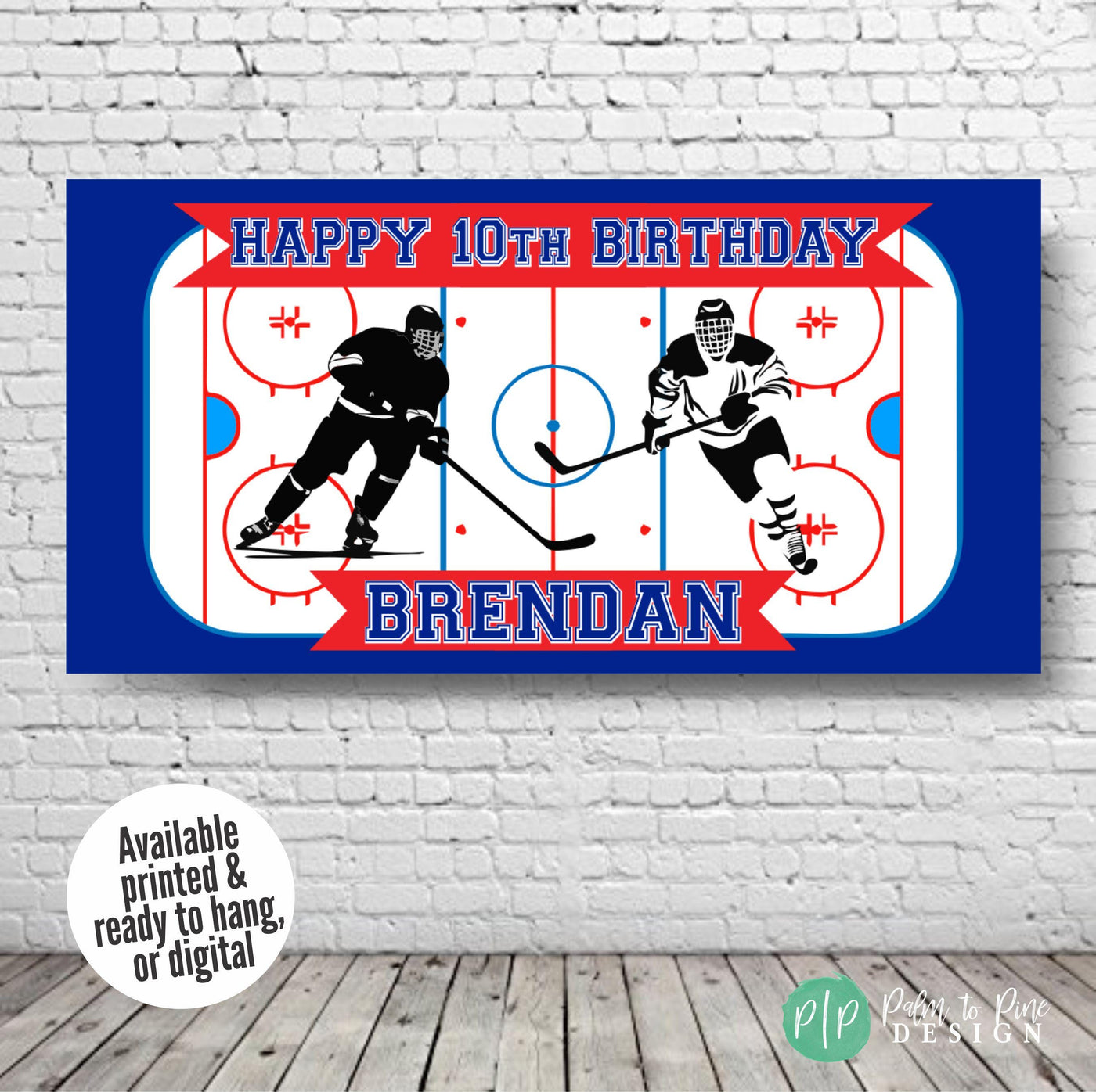 Custom Hockey Party decoration for hockey birthday or end of season party