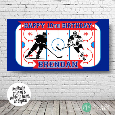 Custom Hockey Party decoration for hockey birthday or end of season party