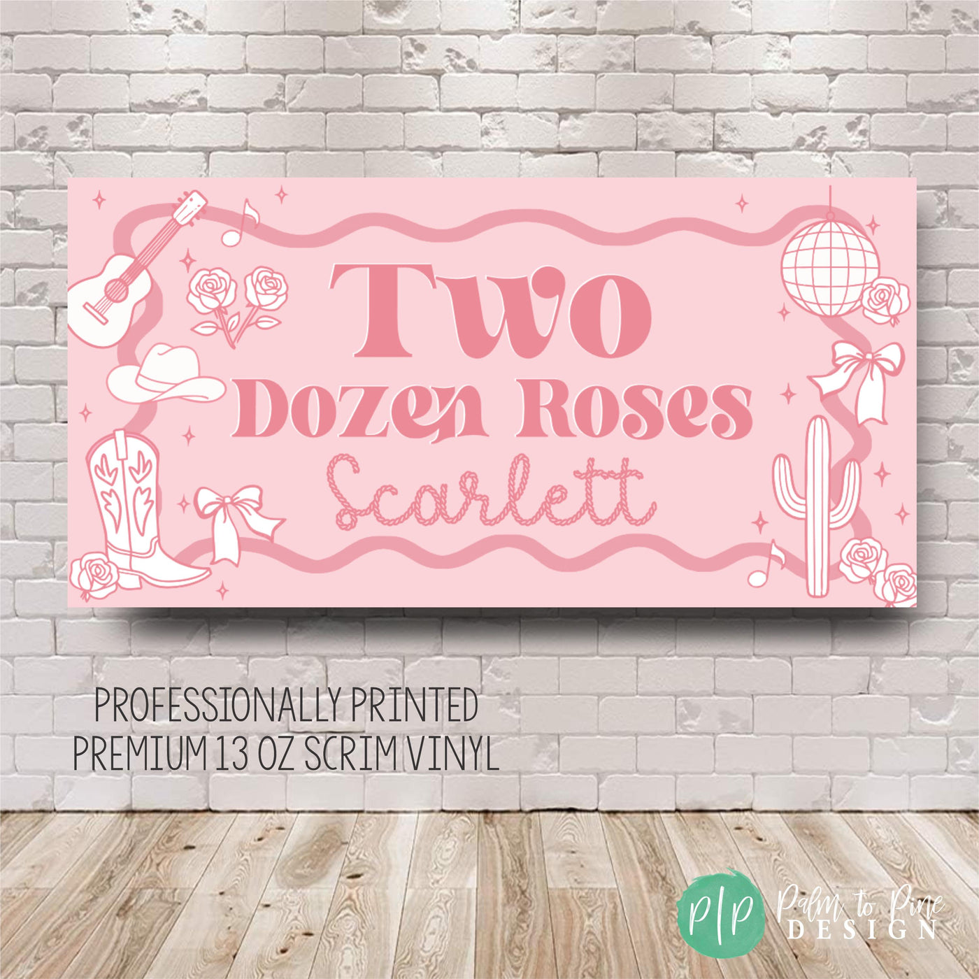 Country western birthday décor in pink theme