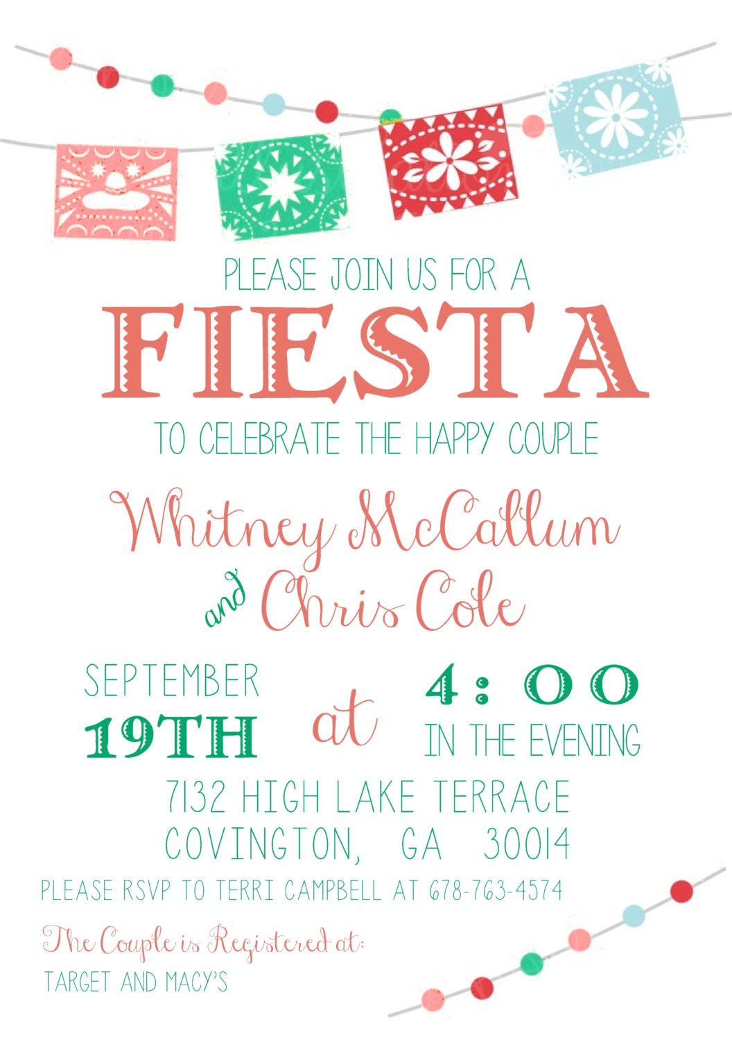 Mexican Bridal Shower Invitation