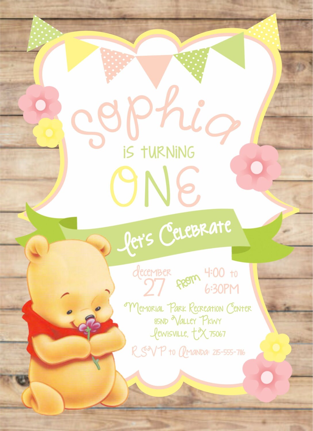 Winnie the Pooh Invitations