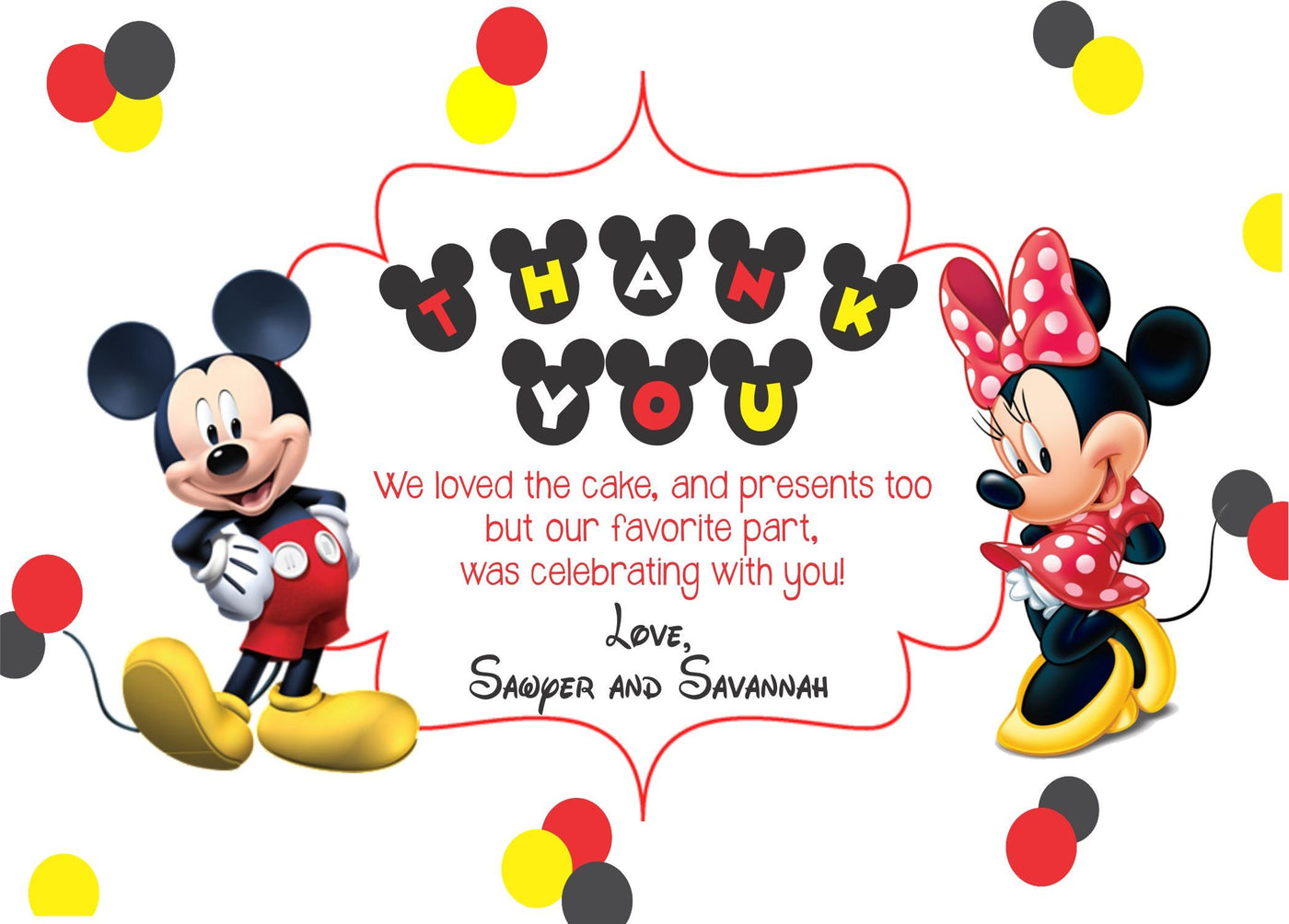 Mickey Mouse Birthday Invite