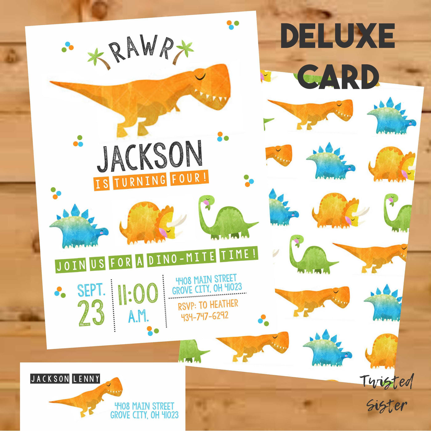 Dinosaur Birthday Invite, Dinosaur Birthday Invitation, Dinosaur Birthday Party, T-Rex Birthday Invite, Dinosaur Invite, Dino Birthday Party