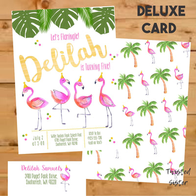 Flamingo Invitation, Flamingo Party Invite, Let's Flamingle Invite, watercolor, Flamingo Birthday Invite, Let's Flamingle Party, Tropical