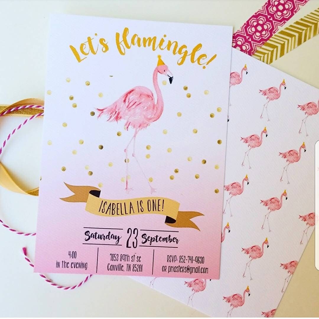 Flamingo Invitation, Flamingo Party Invite, Let's Flamingle Invite, watercolor, Flamingo Birthday Invite, Let's Flamingle Party, Luau