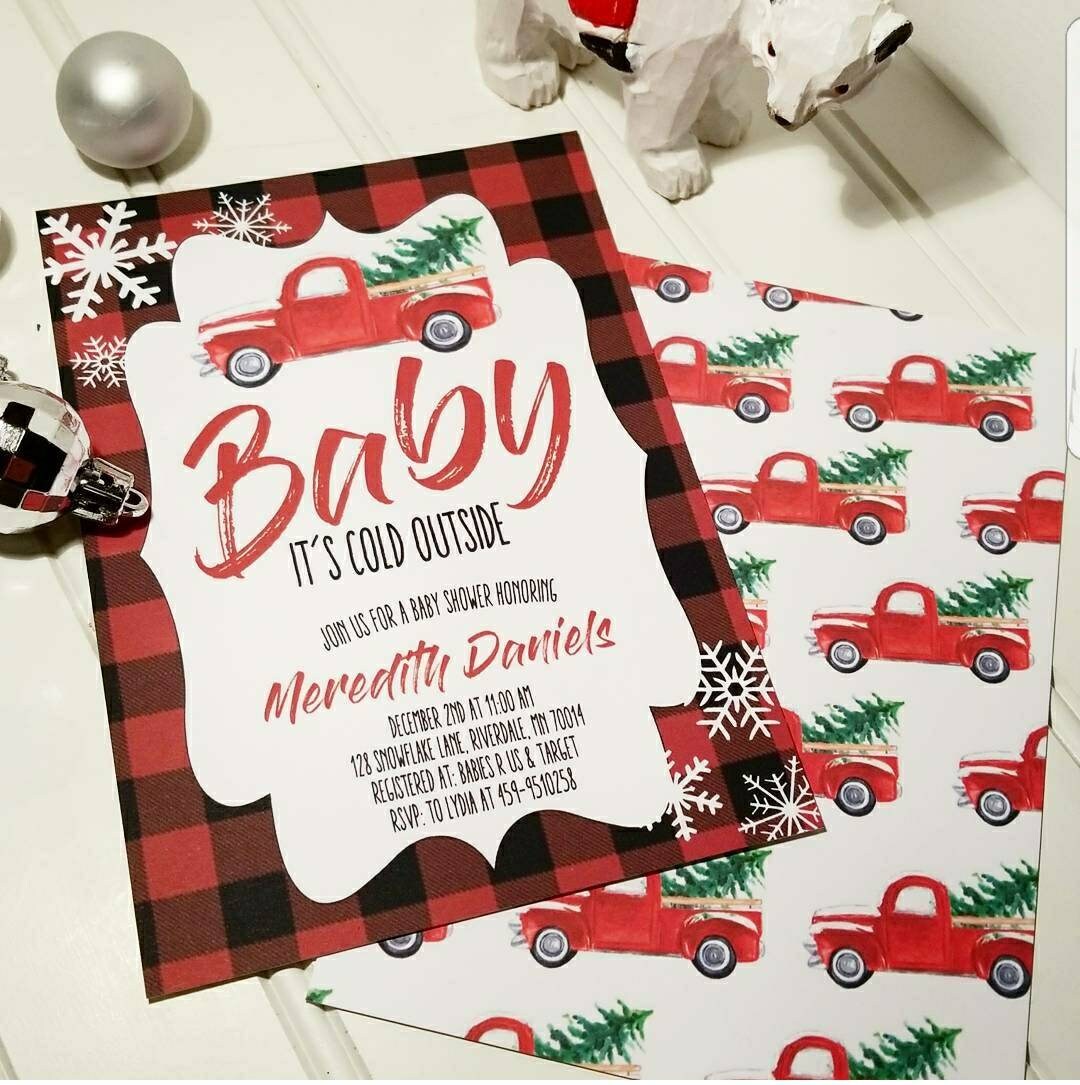 Winter Wonderland Baby Shower Invite