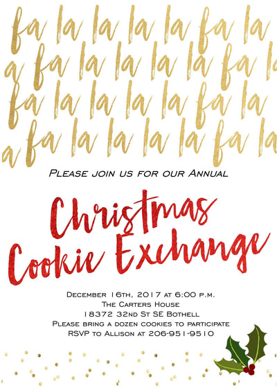 Christmas Cocktails Party Invitation