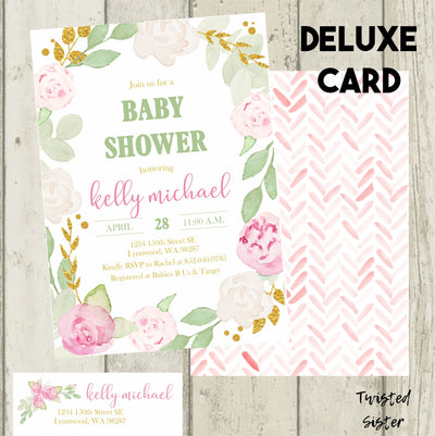 Floral Baby Shower Invitation