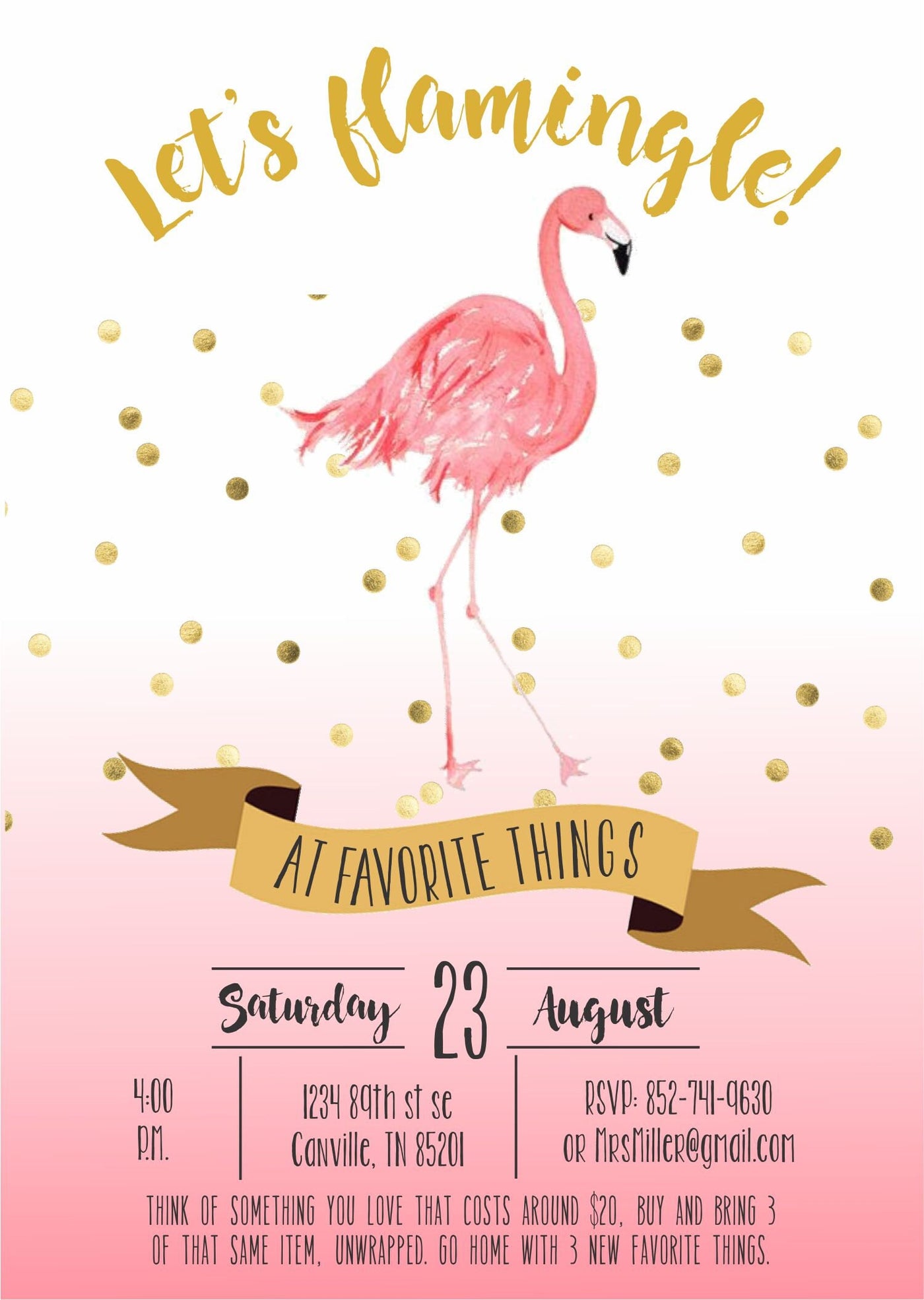 Flamingo Invitation, Flamingo Party Invite, Let's Flamingle Invite, watercolor, Flamingo Birthday Invite, Let's Flamingle Party, Luau