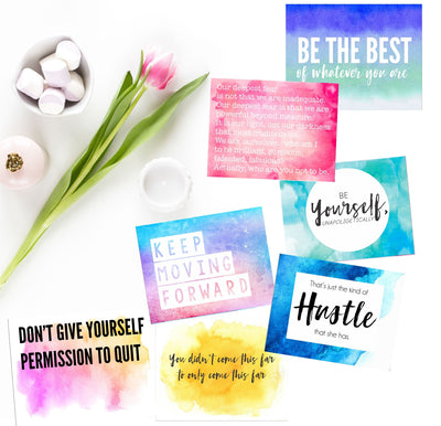 Set of 16 Motivational Quote Cards, Inspirational Quotes, Affirmation Cards, Positive quotes cards, positive affirmation, Motivational Quote