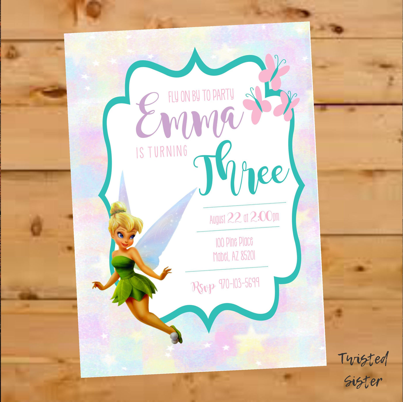 Tinkerbell Birthday Invitation