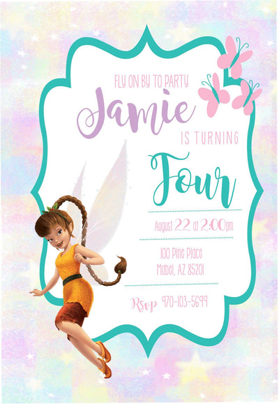 Tinkerbell Birthday Invitation