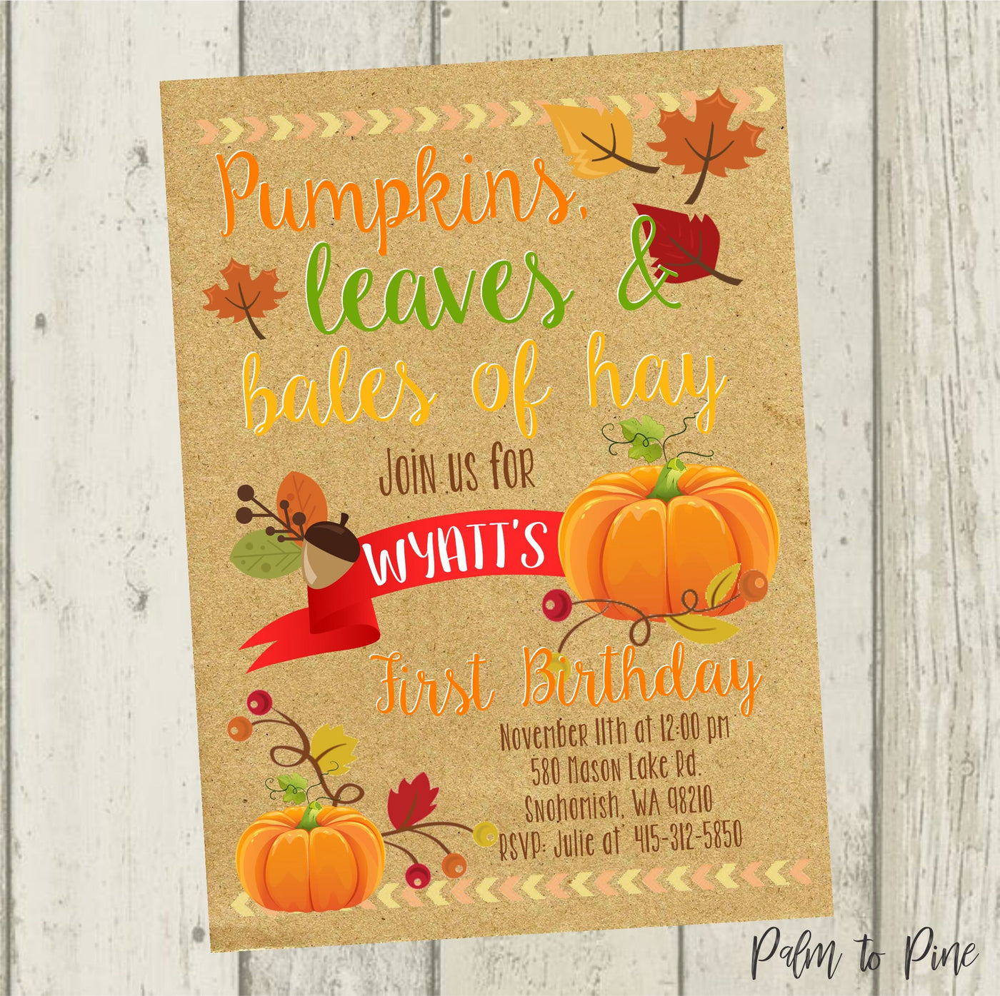 Fall in Love Baby Shower Invitation