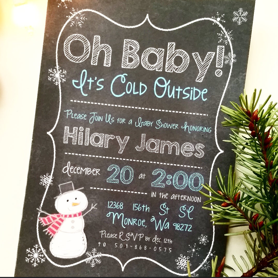 Oh Baby It's Cold Outside Baby Shower Invite