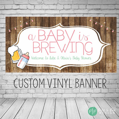 A Baby is Brewing Banner, Beer Baby Shower Decor, Beer Baby Shower, co ed baby shower banner, co ed baby shower decor, outdoor banner